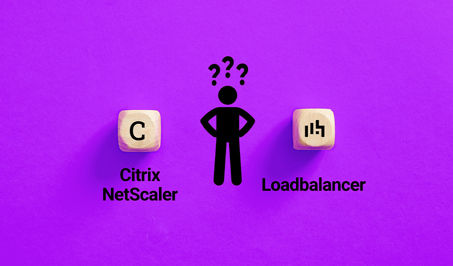 Diagram comparing Citrix NetScaler and Loadbalancer