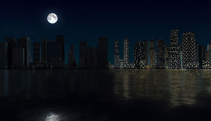 Blackout Crisis in City at Night